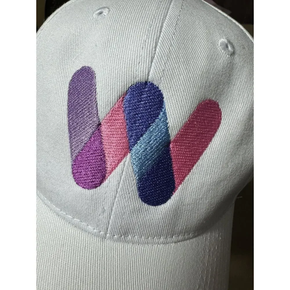 Baseball Hat Logo Letter W Off White Adjustable Pink Blue Purple Golf Sun
